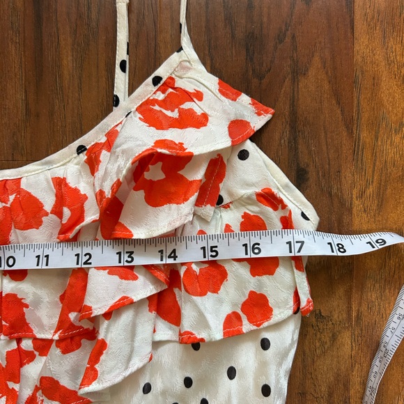 RIXO Polka Dot Dress With Ruffles Women’s Size Medium - Picture 6 of 8